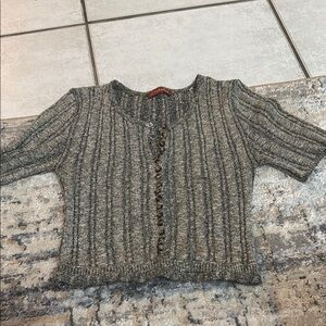 Altuzarra Heather Gray Ribbed Cardigan